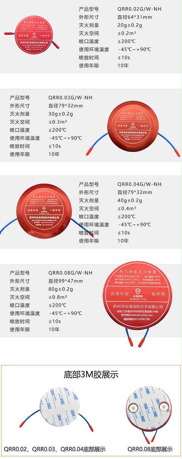 热气溶胶灭火贴规格