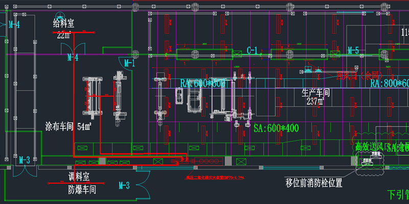 涂布生产线消防气体灭火系统图纸