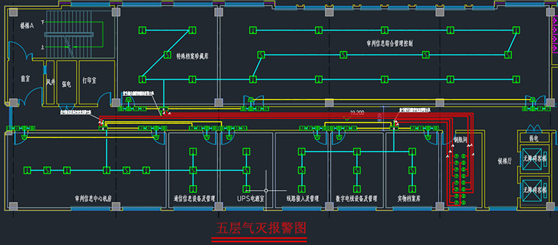 档案室七氟丙烷灭火系统报警图